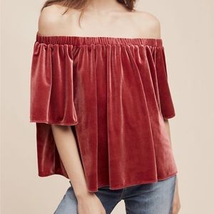 Anthropologie Sunday in Brooklyn Velvet Top